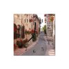 Nástěnné hodiny obrazové na skle - Cesta uličkou