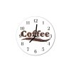 Nástěnné hodiny obrazové na skle - Coffee