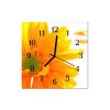 Nástěnné hodiny obrazové na skle - Gerbera I
