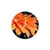 Nástěnné hodiny obrazové na skle - Gerbera II