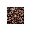 Nástěnné hodiny obrazové na skle - Kávová zrna I