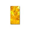 Nástěnné hodiny obrazové na skle - Listy žluté