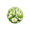 Nástěnné hodiny obrazové na skle - Louka kopretin