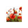 Nástěnné hodiny obrazové na skle - Maková louka