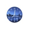 Nástěnné hodiny obrazové na skle - Město modré