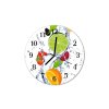 Nástěnné hodiny obrazové na skle - Mix ovoce ve vodě