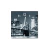 Nástěnné hodiny obrazové na skle - Most ve městě