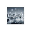 Nástěnné hodiny obrazové na skle - Most ve tmě