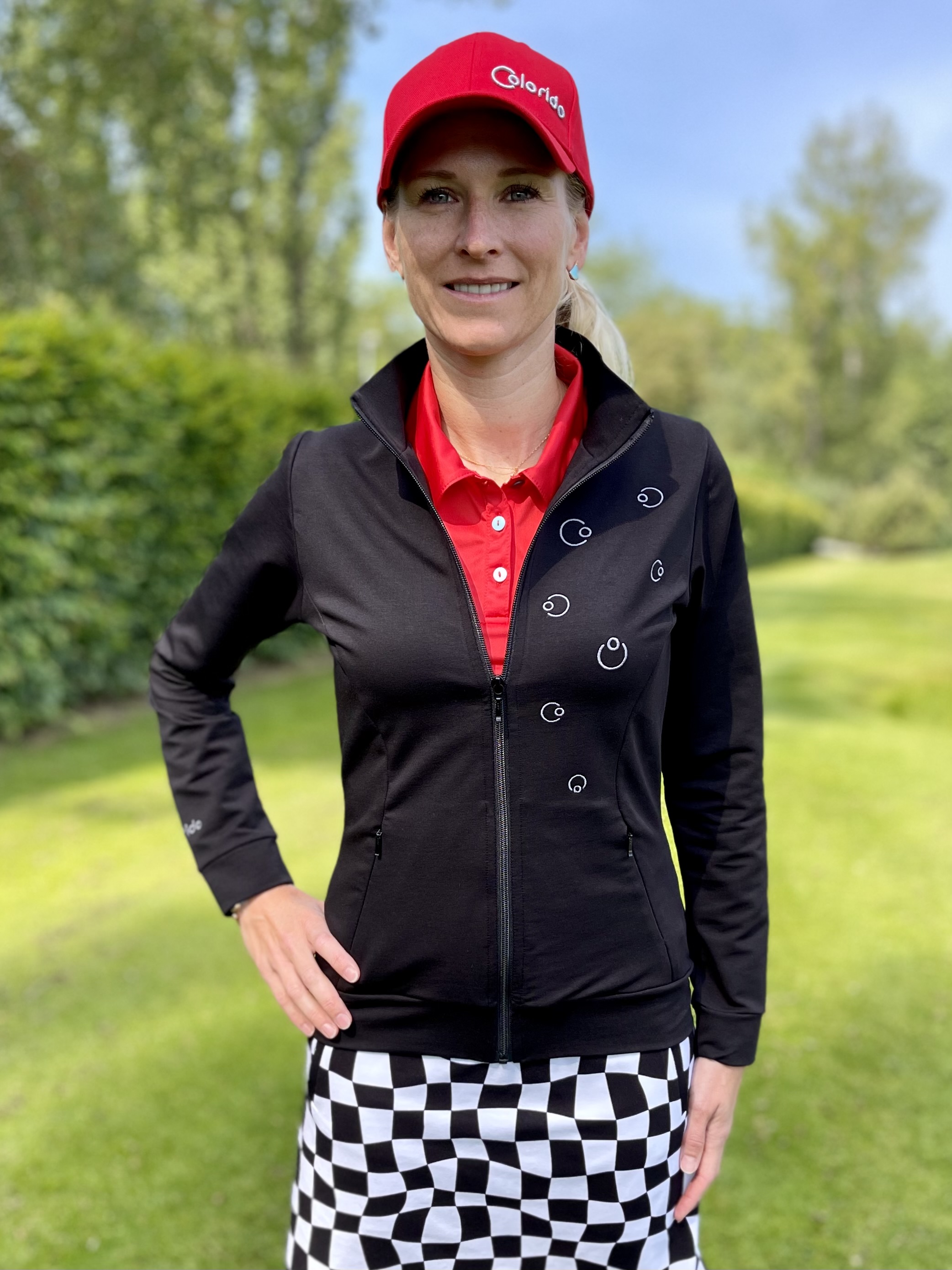 Dámská golfová mikina černá Velikost: L, Barva: ČERNÁ