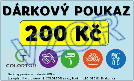 DÁRKOVÉ POUKAZY (200 Kč, 500 Kč, 1000 Kč)