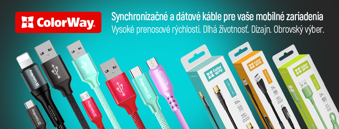 USB káble ColorWay - rôzne typy