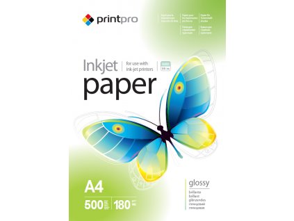 Photo paper PrintPro high glossy 180 g/m², A4, 500 sht (PGE180500A4)