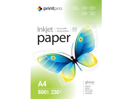Photo paper PrintPro high glossy 230 g/m², A4, 500 sht (PGE230500A4)