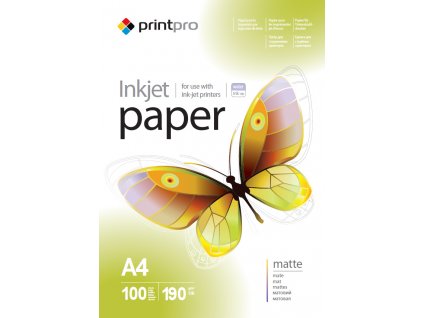 Photo paper PrintPro matte 190 g/m², A4, 100 sht (PME190100A4)