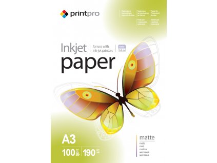 Photo paper PrintPro matte 190 g/m², A3, 100 sht (PME190100A3)