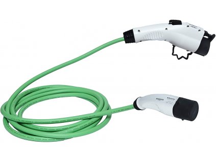 ZENCAR EVSE nabíjací kábel pre elektrické vozidlá TYP 1 - TYP 2 16A 3,6 kW zelený, 6m, prepravná taška zadarmo, 16 A