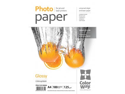 Fotopapier CW Univerzálny Vysokolesklý 125g/m²,100ks,A4