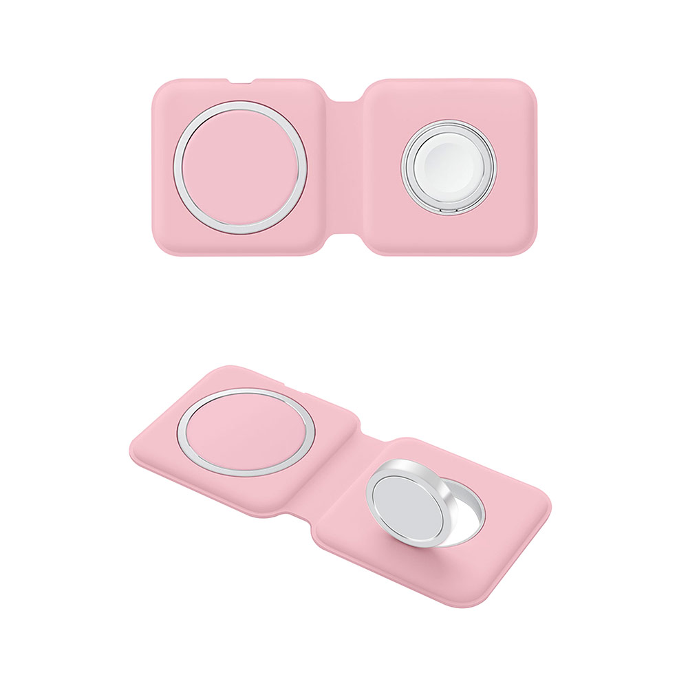 ColorWay Qi rýchlo nabíjačka MagSafe Duo 15W pre Iphone, ružová (CW-CHW32Q-PK)