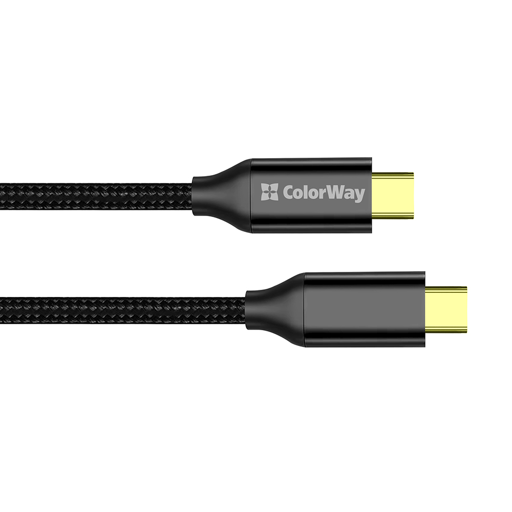 ColorWay Type-C - Type-C USB3.2 (20Gbps 4K PD 100W) Gen2, 5.0А, 1m, čierny (CW-CBPDCC062-BK)