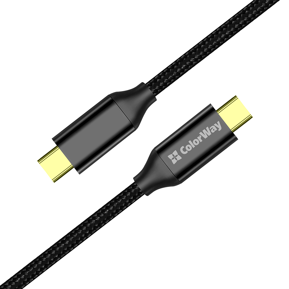 ColorWay Type-C - Type-C USB3.2 (20Gbps 4K PD 100W) Gen2, 5.0А, 1m, čierny (CW-CBPDCC062-BK)