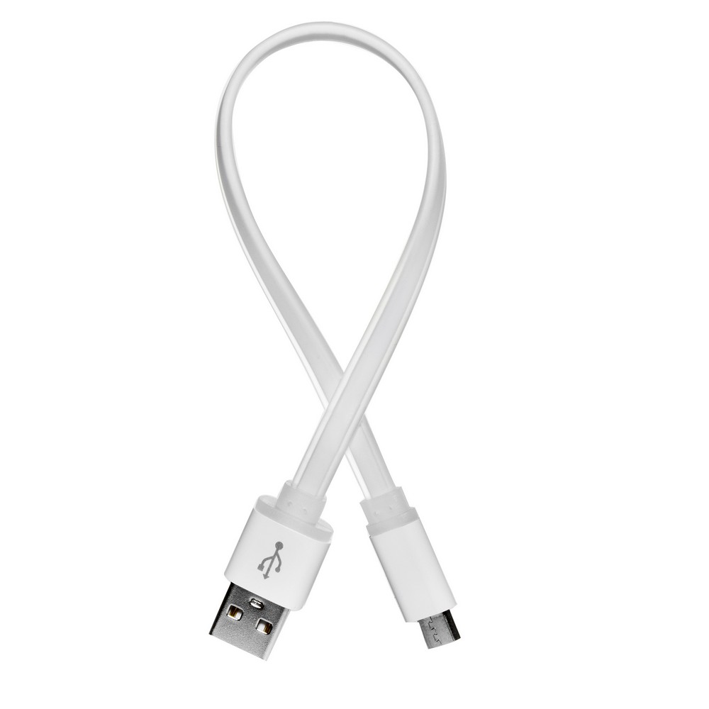 Kábel ColorWay USB Micro USB, 25cm, biely (CW-CBUM-MUM25W)