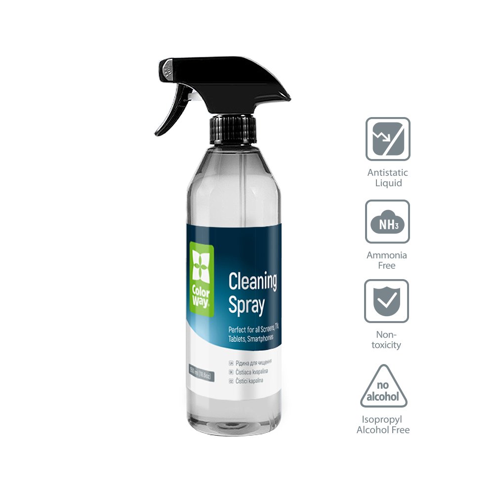 Veľký čistiaci kit ColorWay na elektroniku (550 ml, 2x mikrovlákno) (CW-5500)