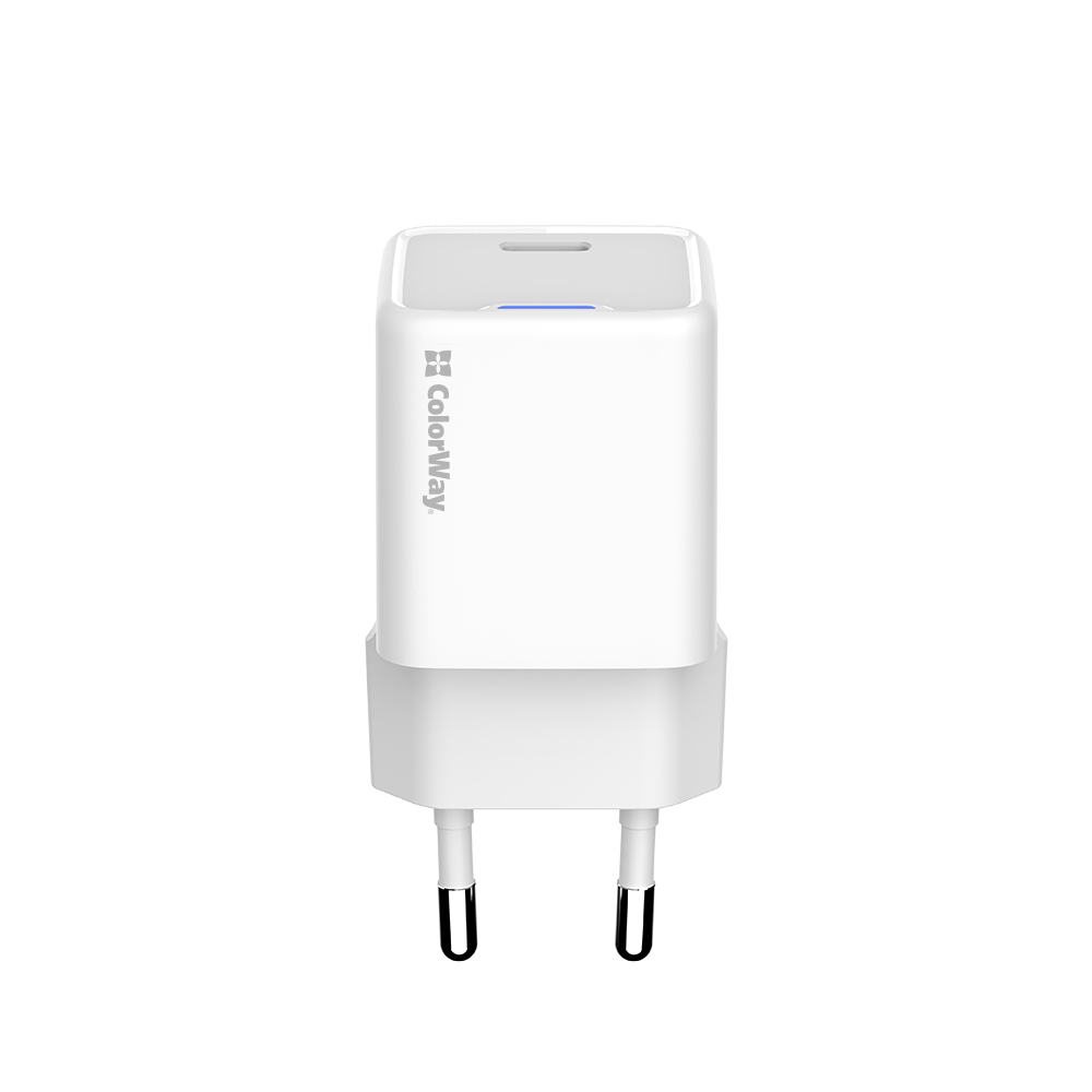 ColorWay AC nabíjačka, GaN Mini 25W PD Port, PPS, USB-C, biela (CW-CHS052PD-WT)