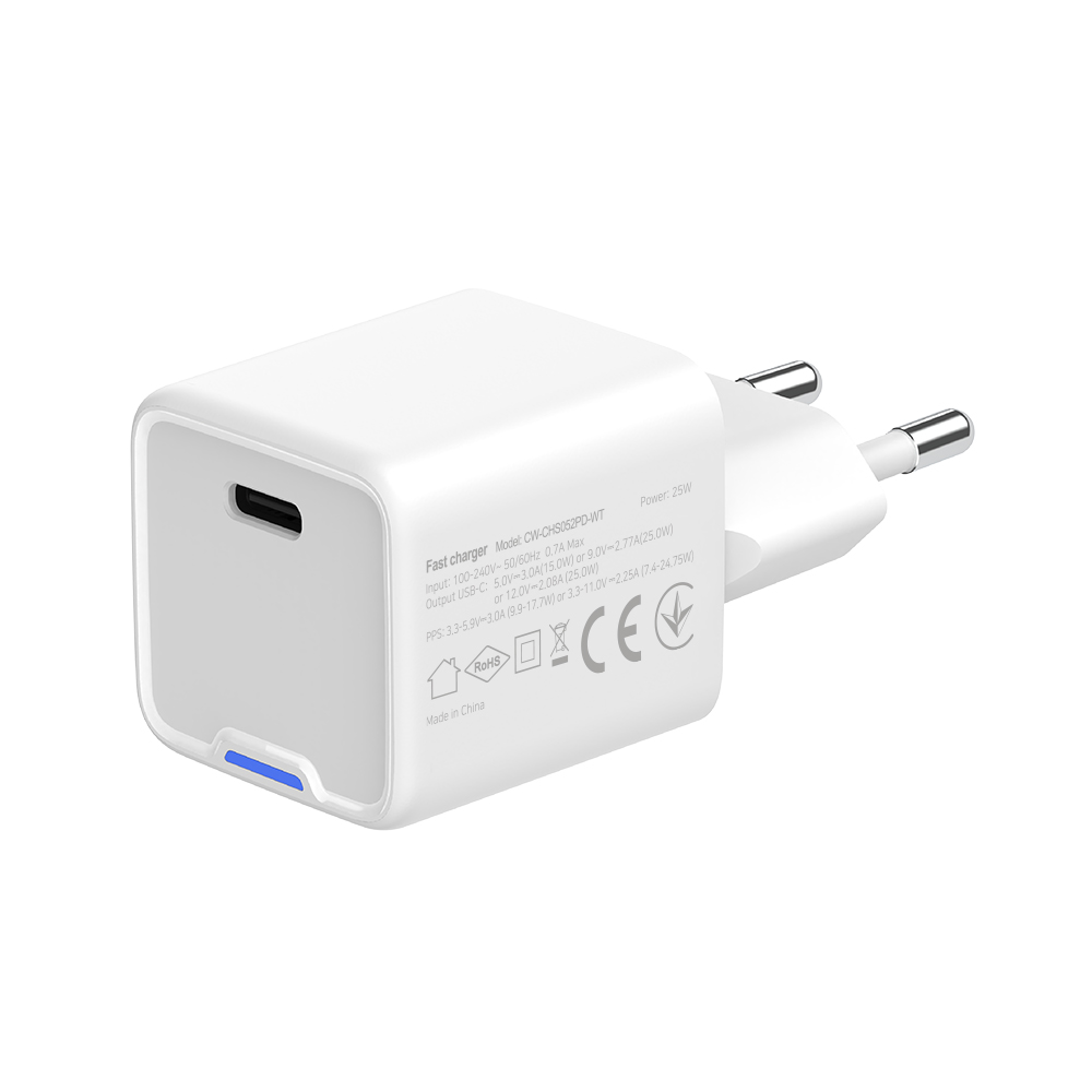 ColorWay AC nabíjačka, GaN Mini 25W PD Port, PPS, USB-C, biela (CW-CHS052PD-WT)