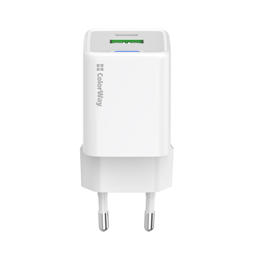 ColorWay AC nabíjačka GaN Mini 35W PD Port PPS USB (Type-C PD + USB QC4.0) biela (CW-CHS055PD-WT)