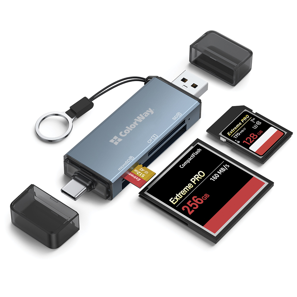 ColorWay USB 2.0/USB-C na CF/SD/MicroSD (CW-CR-01)