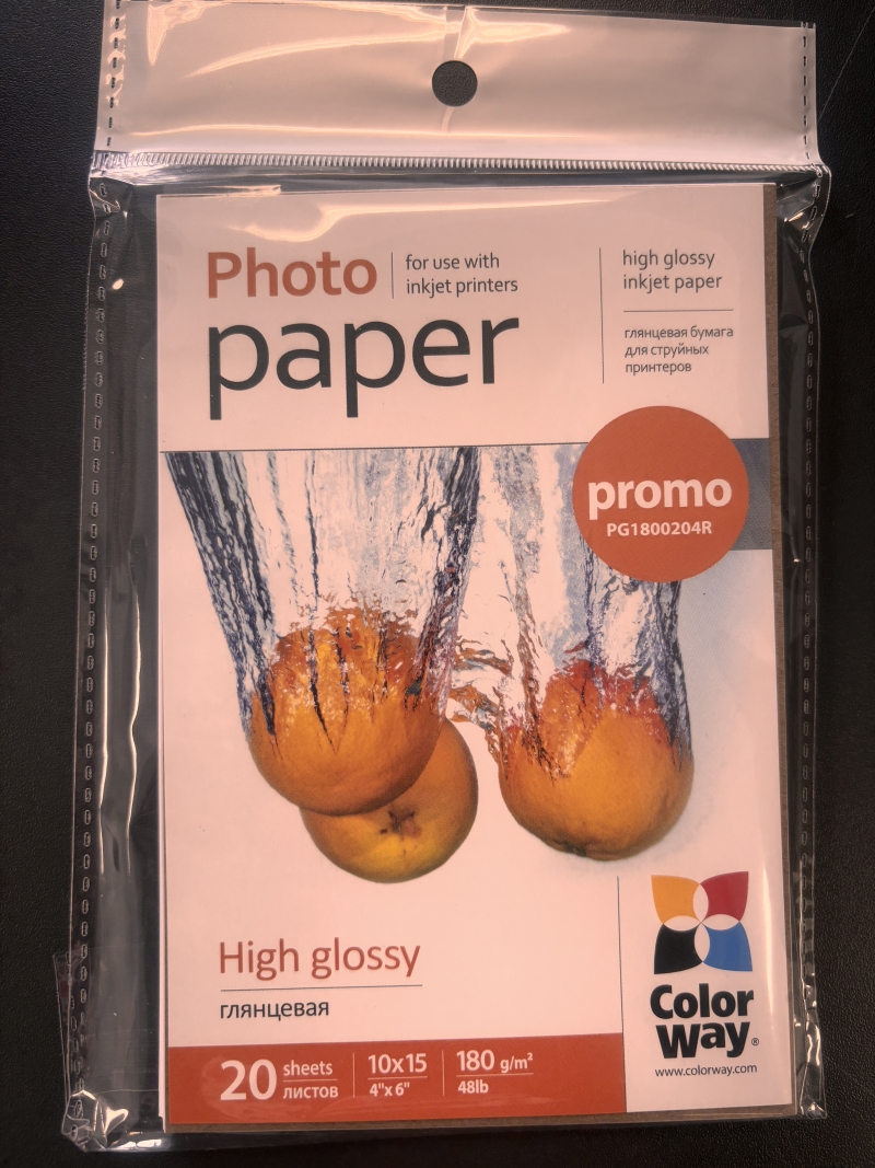 ColorWay Fotopapier CW Vysoko lesklý 180g/m²,20ks, 10x15cm, PROMO kartón 200 balení