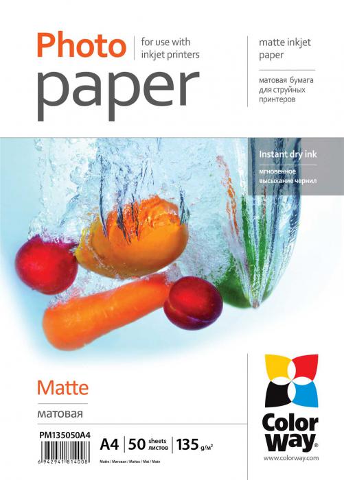 Fotopapier ColorWay Matný 135g/m²,50ks,A4 (PM135050A4)