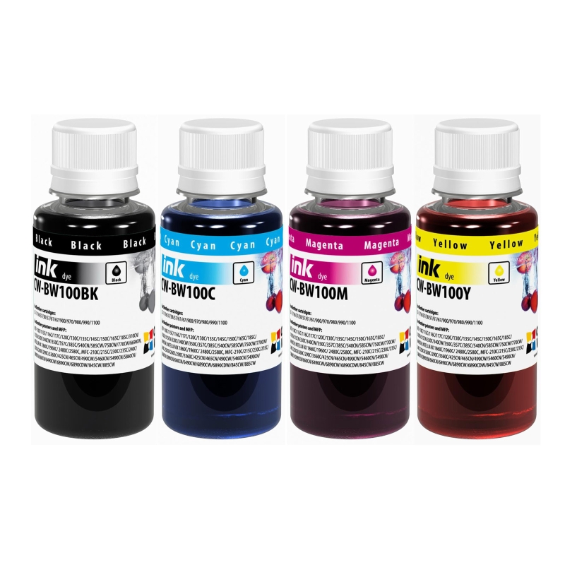 

ColorWay Atrament BROTHER multipack 4x100ml - dyebased (CW-BW100SET01)