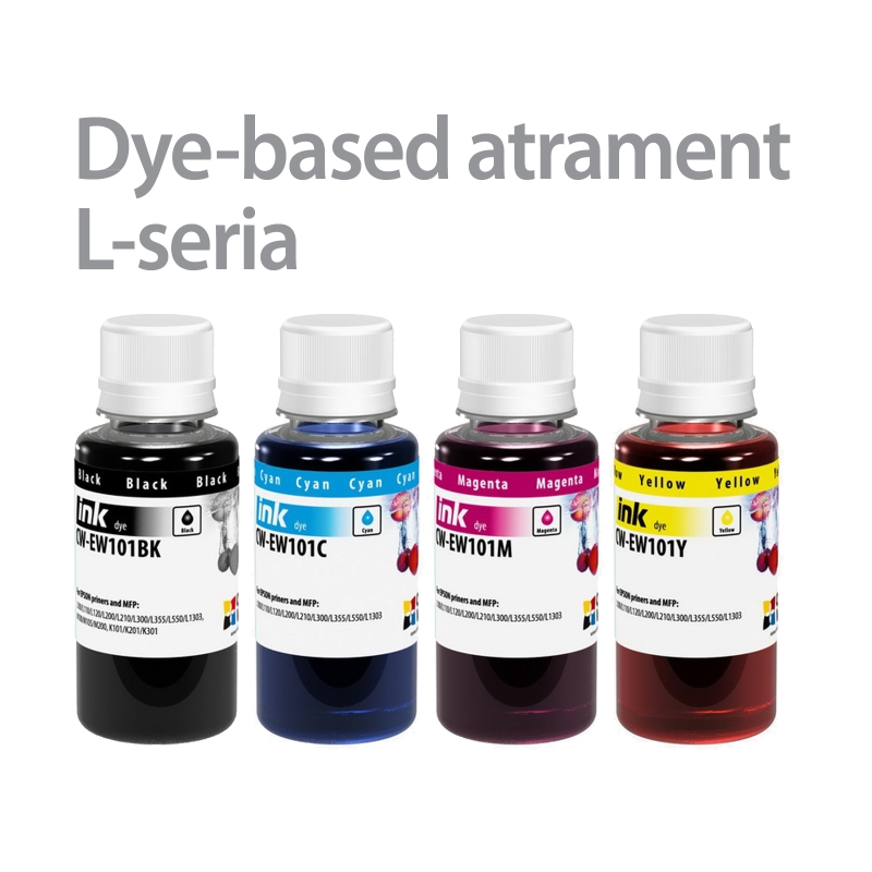 ColorWay Atrament EPSON 4x100ml - L-séria (L100/L200)