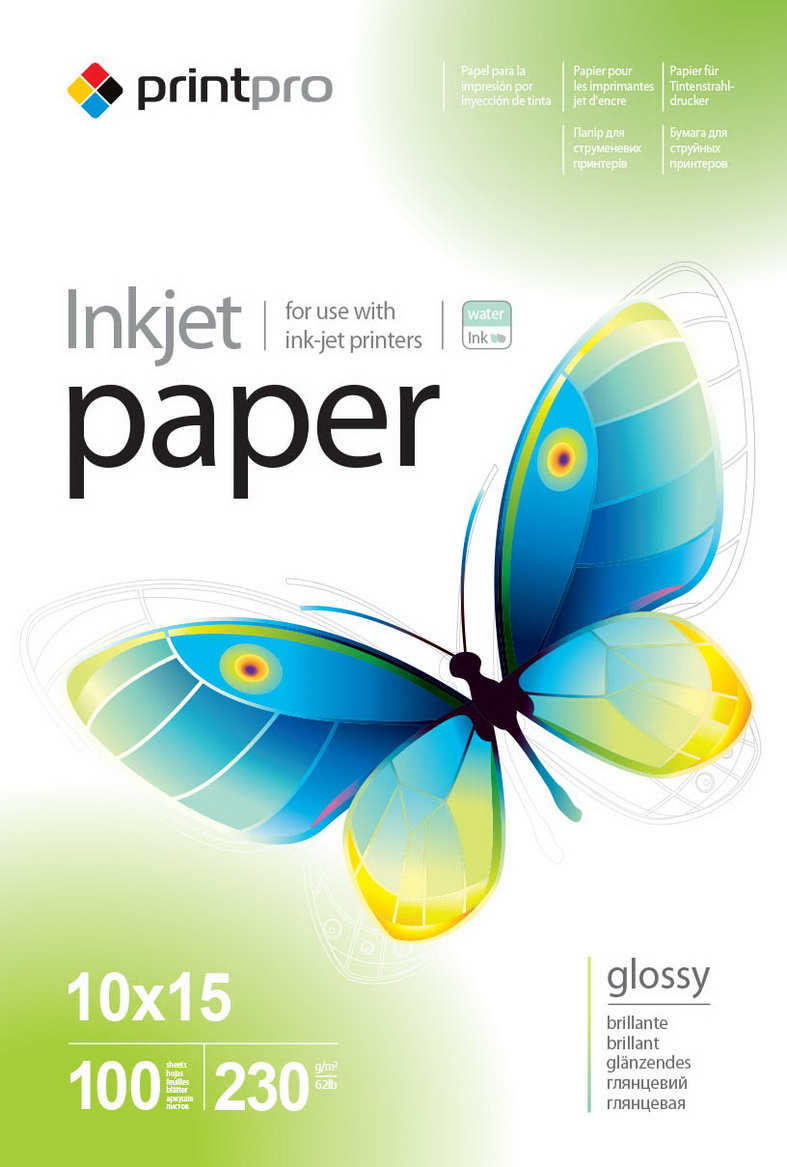 Fotopapier PrintPro Vysoko lesklý 230g/m²,100ks,10x15 (PGE2301004R)
