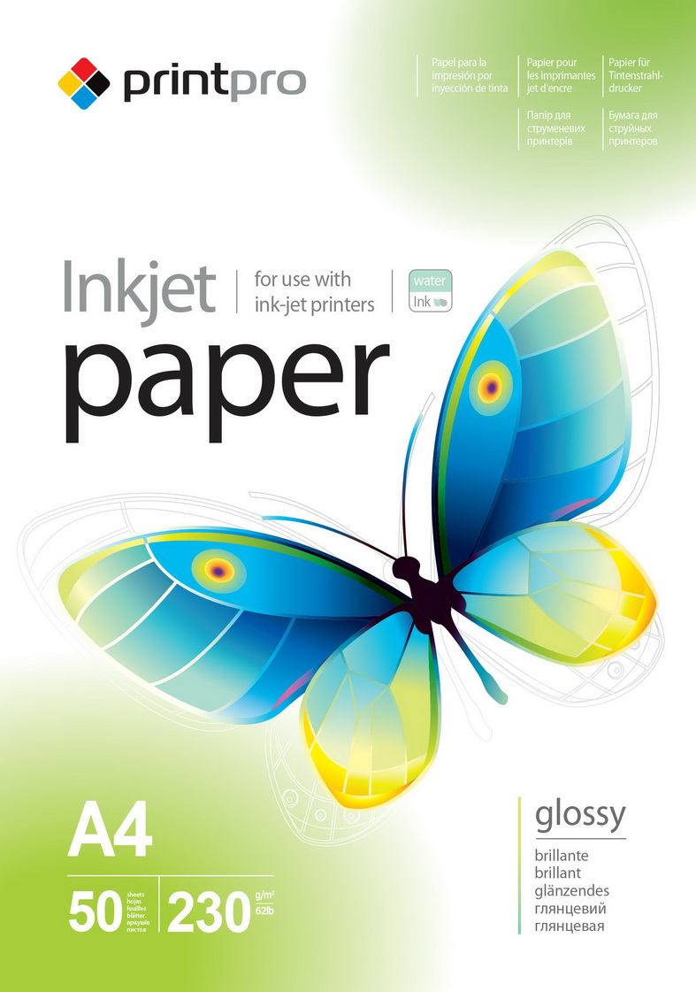 

Fotopapier PrintPro Vysoko lesklý 230g/m²,50ks,A4 (PGE230050A4)