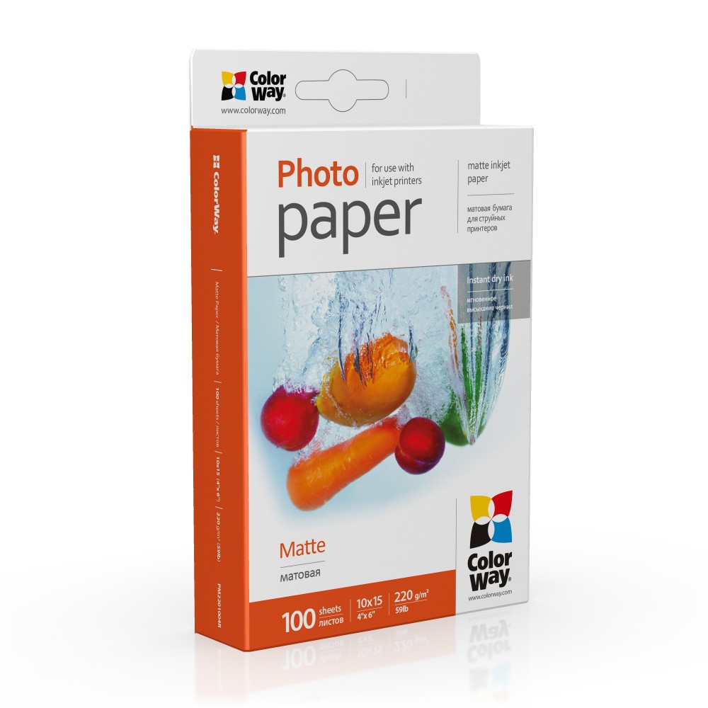 Fotopapier ColorWay Matný 220g/m²,100ks,10×15 (PM2201004R)
