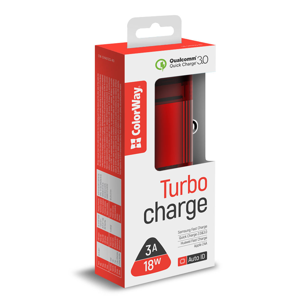 

ColorWay Nabíjačka do Auta CW 1xUSB QuickCharge 3.0 (18W)