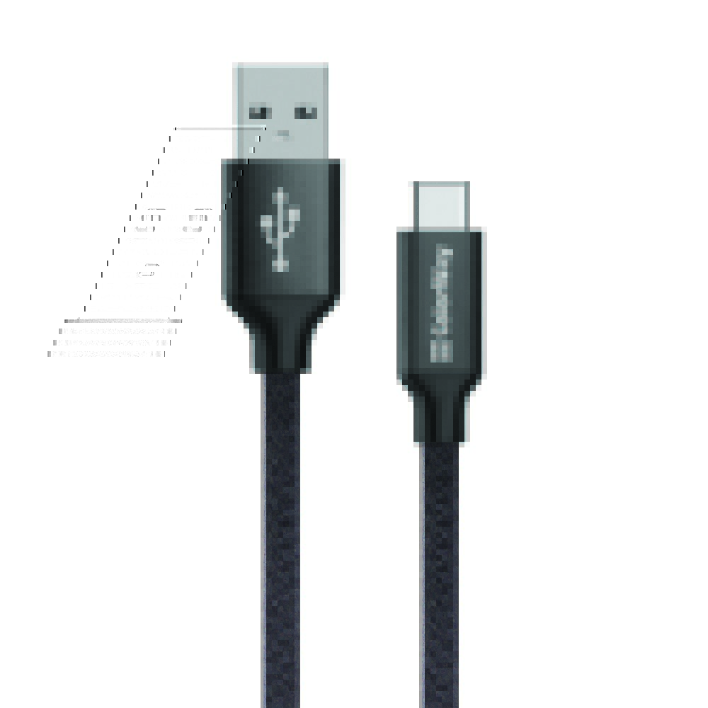 ColorWay Kábel USB Type-C 2.1A 1m, black (CW-CBUC003-BK)