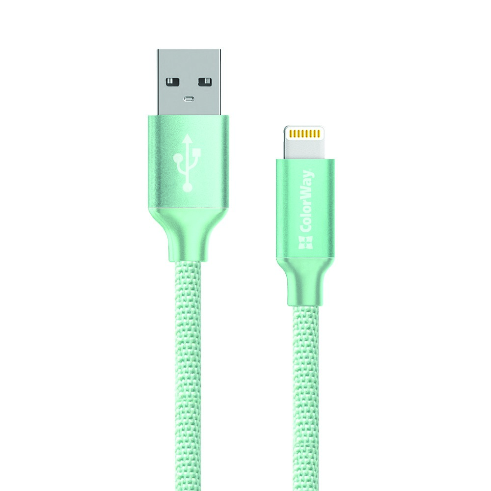 ColorWay Kábel USB Apple Lightning 2.1A 1m, mäta (CW-CBUL004-MT)