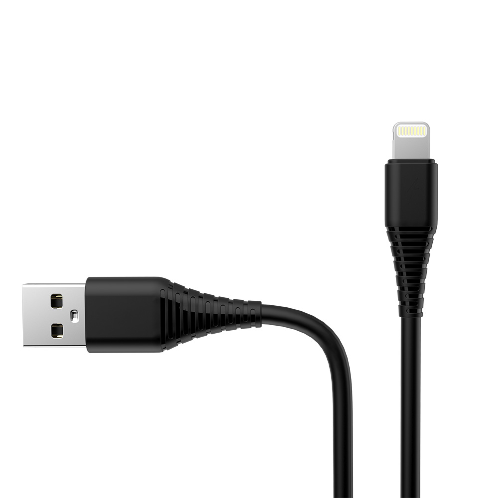ColorWay Kábel USB Apple Lightning (PVC) 2.4A, 1m, black (CW-CBUL024-BK)