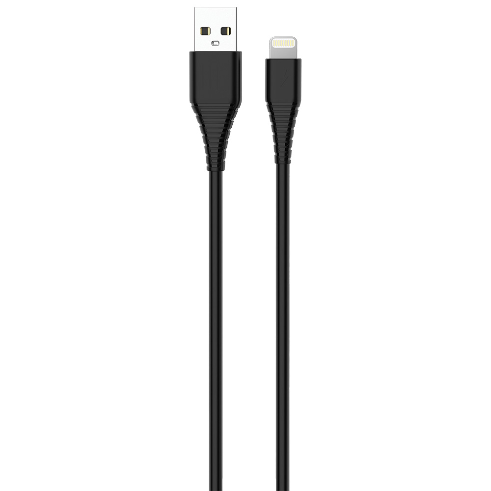 ColorWay Kábel USB Apple Lightning (PVC) 2.4A, 1m, black (CW-CBUL024-BK)