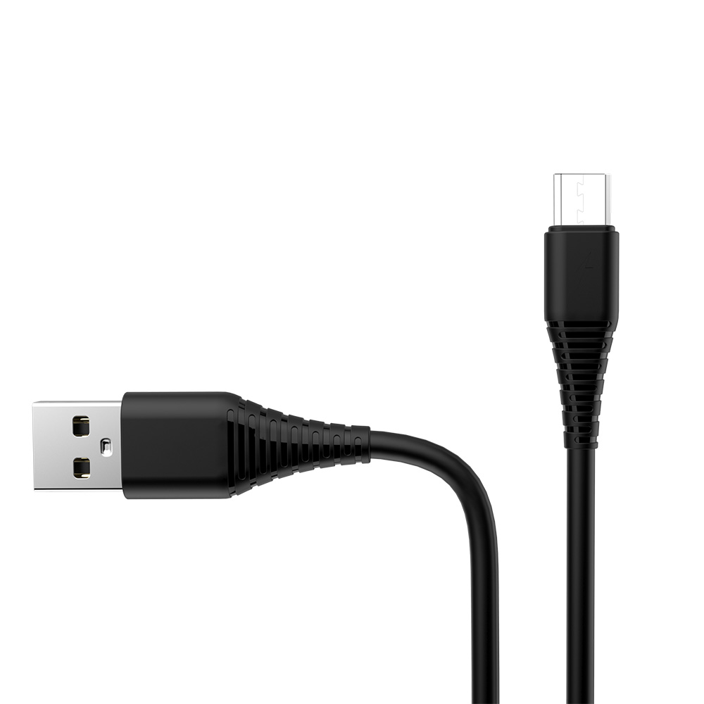 ColorWay Kábel USB MicroUSB (PVC) 2.4A 1m, black (CW-CBUM025-BK)