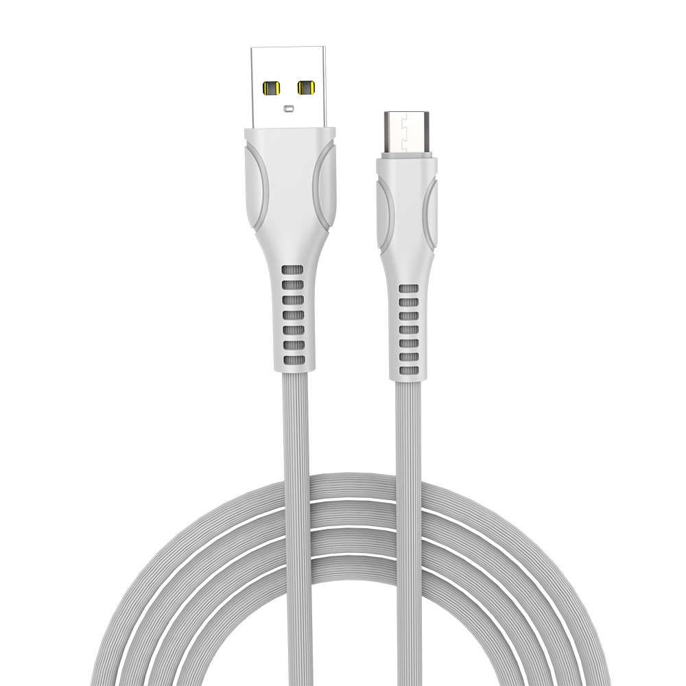 ColorWay Kábel USB MicroUSB (line-drawing) 2.4A 1m, white (CW-CBUM028-WH)