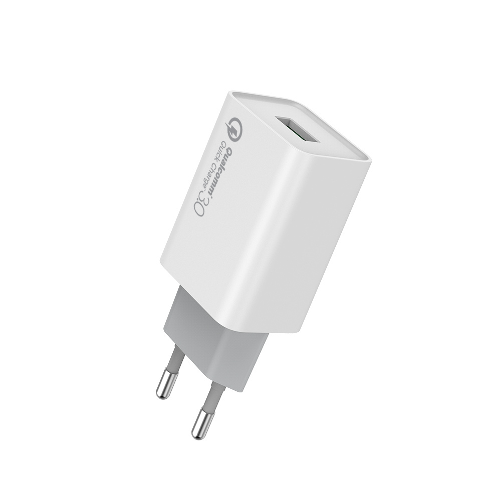 ColorWay AC nabíjačka 1xUSB Quick Charge 3.0 (18W), biela, (CW-CHS013Q-WT)