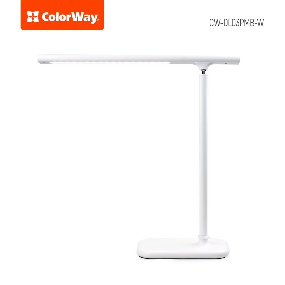 ColorWay LED stolná lampa s magnetom a zabudovanou batériou, biela (CW-DL03PMB-W)