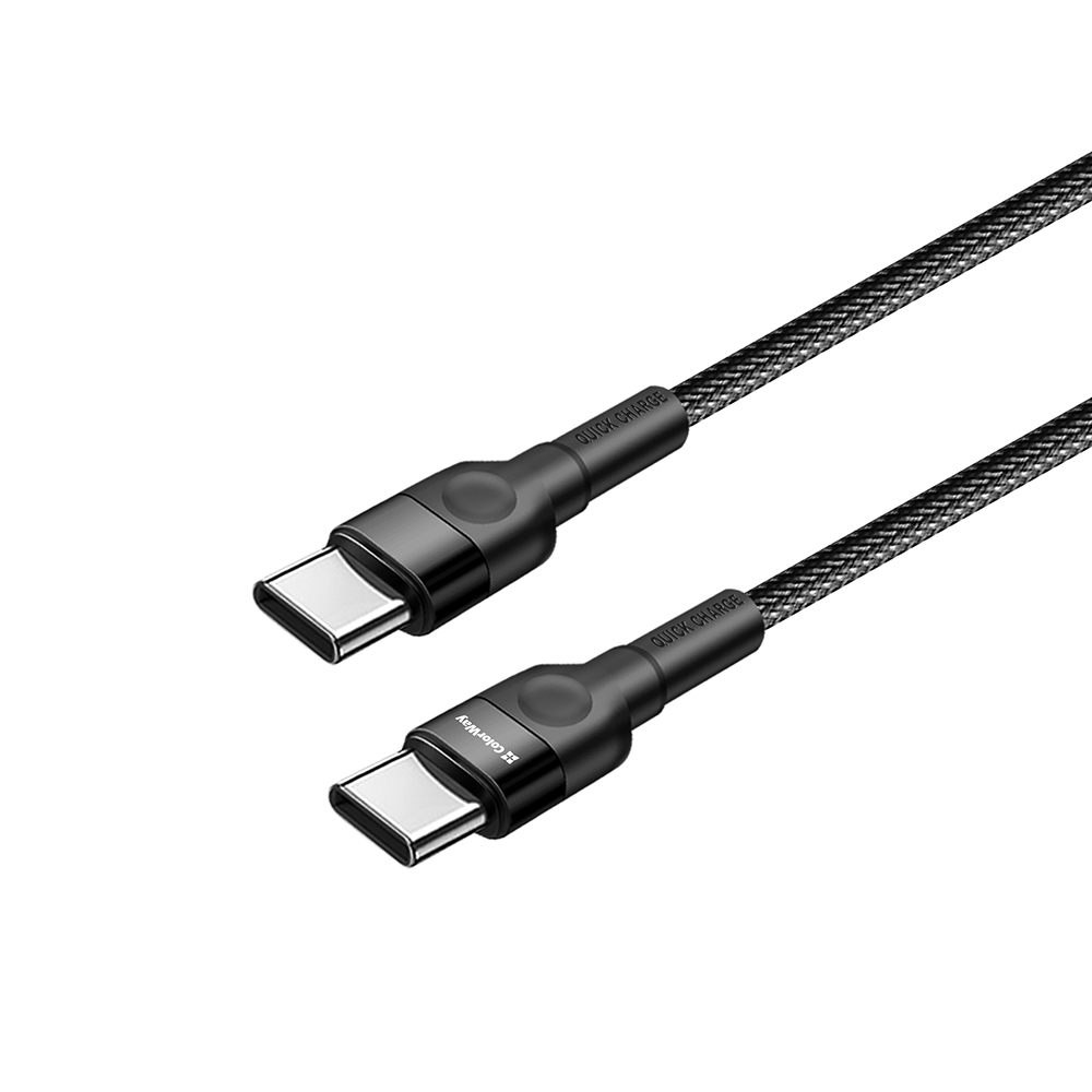 Kábel Colorway Type-C - Type-C (PD Fast Charging 60W) 3.0А 1m- čierny (CW-CBPDCC047-BK)