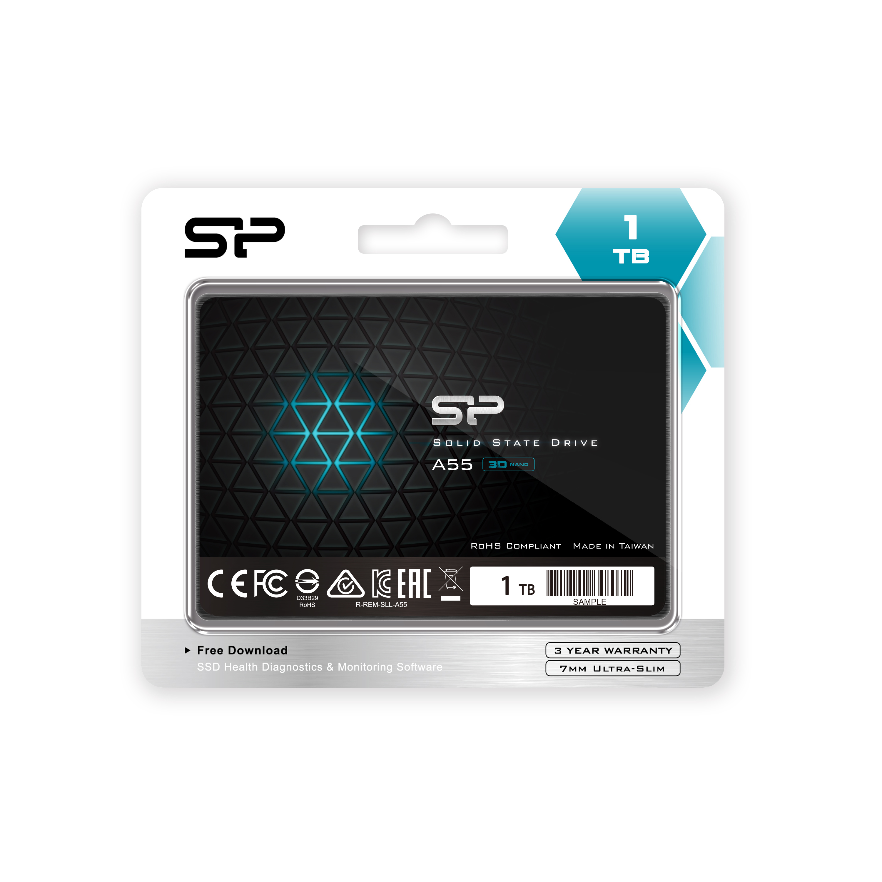 SSD HDD Silicon Power A55 1TB 2.5"SATA (SP001TBSS3A55S25)