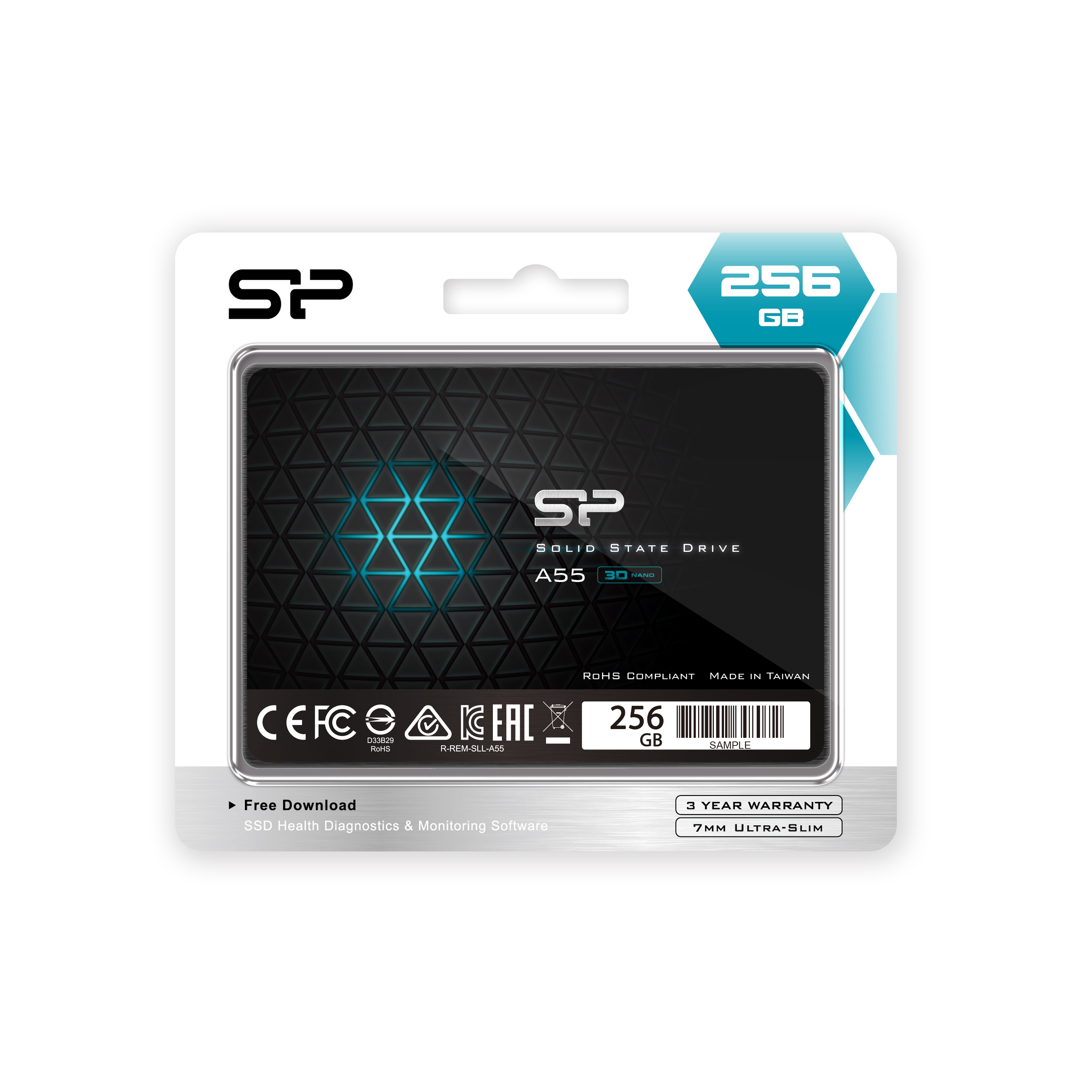 SSD HDD Silicon Power A55 256GB 2.5"SATA (SP256GBSS3A55S25)