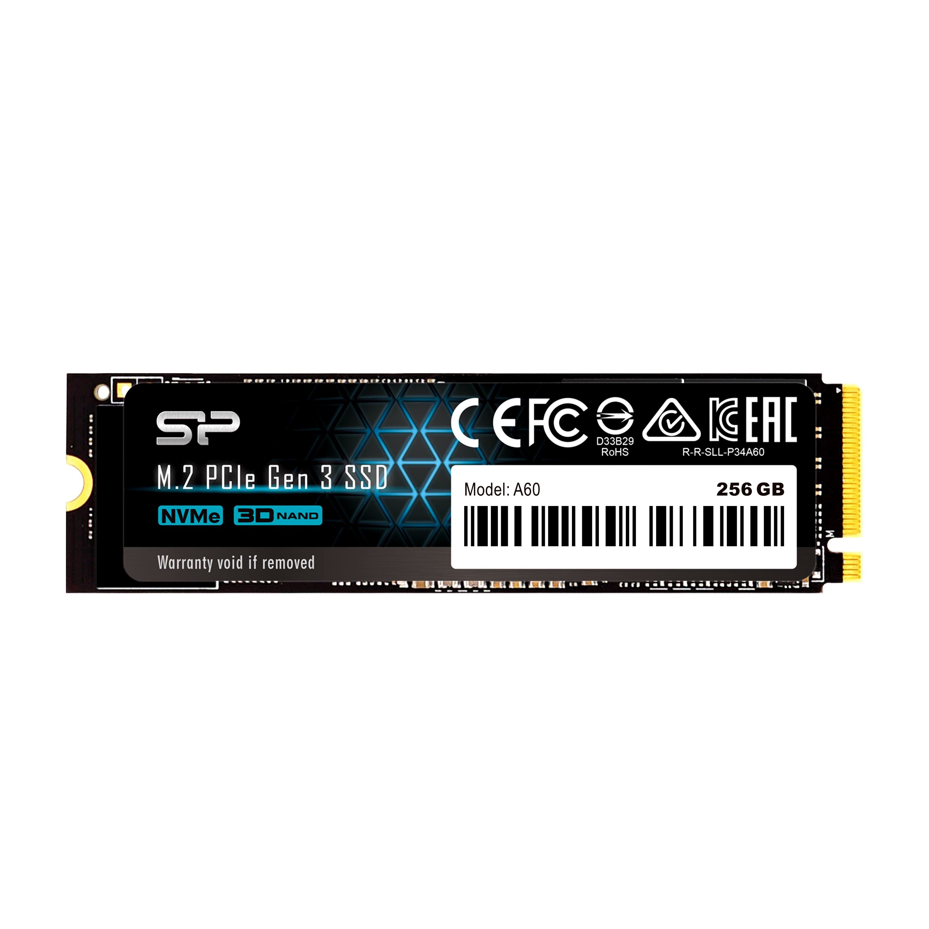 SSD Silicon Power M.2 2280 PCIe SSD,A60,256GB (SP256GBP34A60M28)